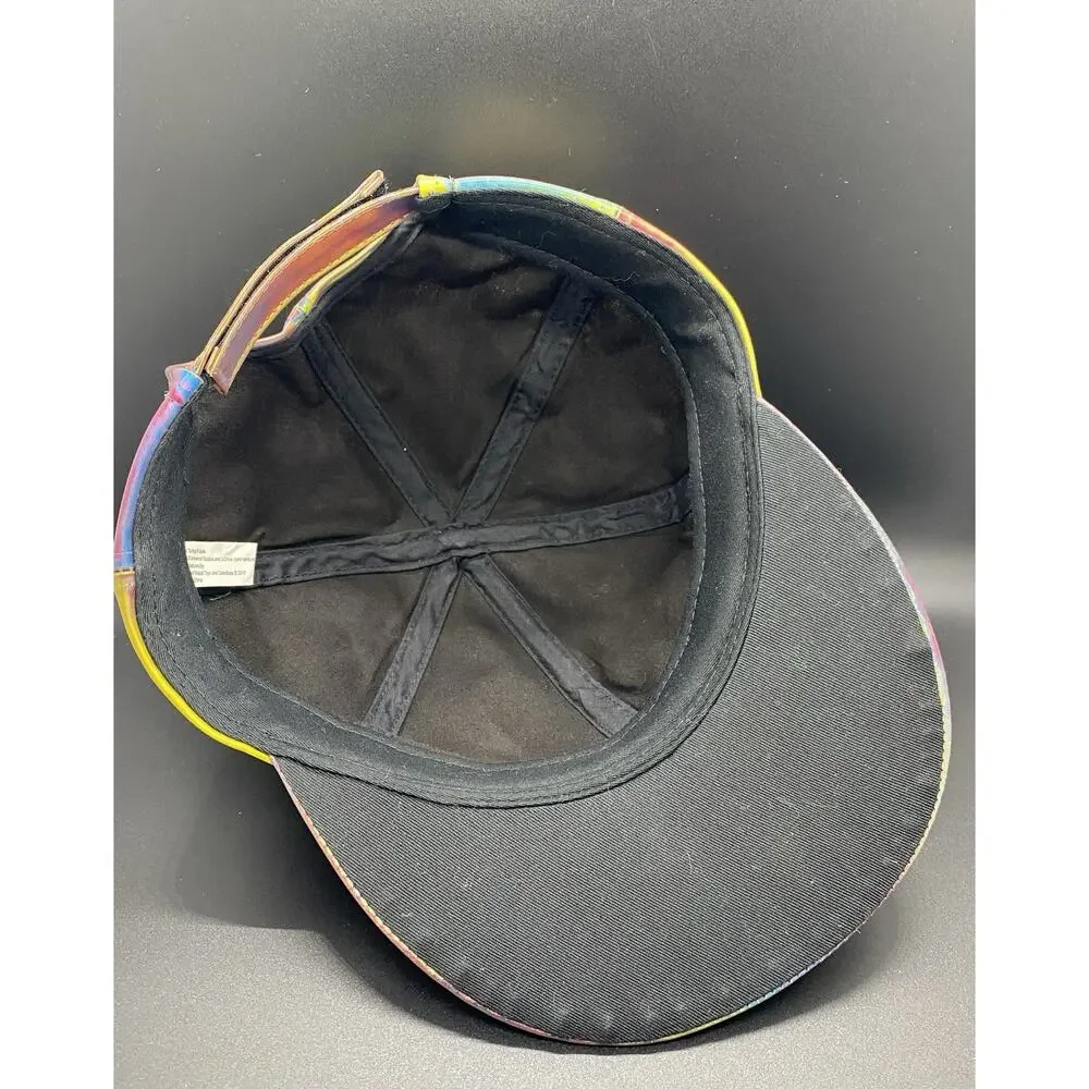 Back To The Future 2 Marty McFly Ball Cap Iridescent Metallic Hat Rainbow Bill